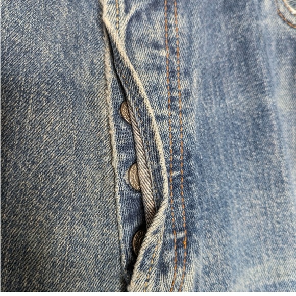 RE/DONE x LEVI’s Ultra High Flare Distressed Denim Size 26 INCREDIBLY RARE STYLE - Picture 2 of 12